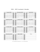 2024-2025 Academic Calendar