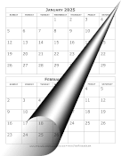 2025 Calendar Two Months Per Page calendar