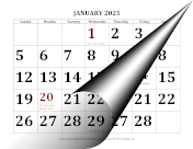 2025 Calendar with Large Print